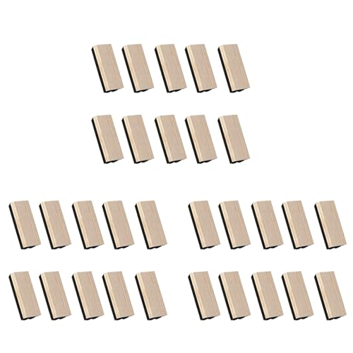 Goufride 30Er-Pack Kreidetafel-Radierer, Wollfilz-Radierer, Staubfreier Holzkreide-Radierer, Tafel-Radiergummi-Reiniger für Kinderlehrer von Goufride