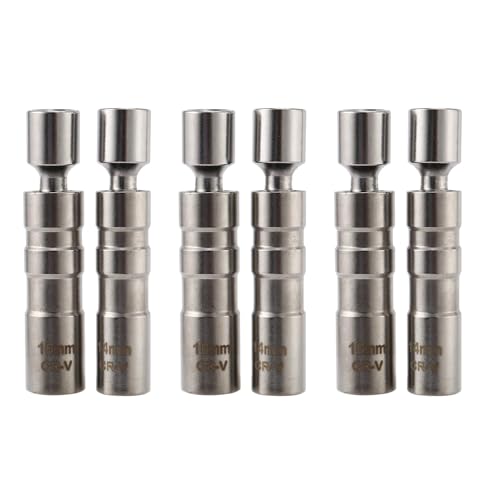 Goufride 3Stück 14-Mm- und 16-mm DüNn Wandige Magnetische Drehbare ZüNd Kerzen Steckdose - 3/8 Antrieb 12 ZüNd Kerzen Stecker Ausbau Werkzeug von Goufride