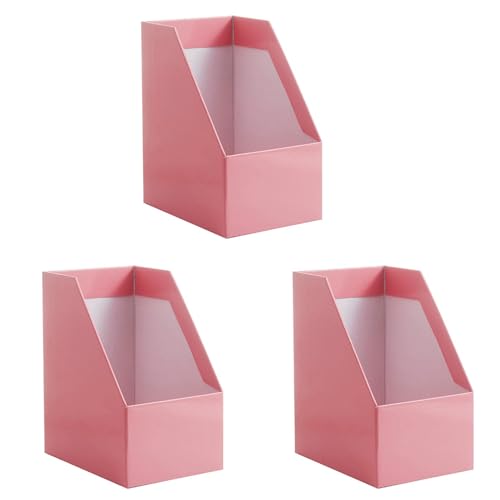 Goufride 3X Kraftpapier Zeitungsständer BuchstüTze GroßEr Bücherständer Aktenhalter Faltbare Dokumente Organizer Office Storage Rack von Goufride