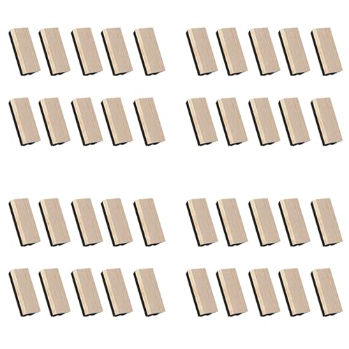 Goufride 40Er-Pack Kreidetafel-Radierer, Wollfilz-Radierer, Staubfreier Holzkreide-Radierer, Tafel-Radiergummi-Reiniger für Kinderlehrer von Goufride