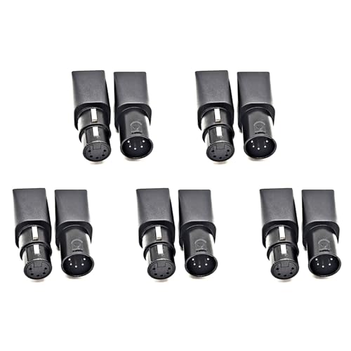 Goufride 5 Paar -zu-RJ45-Anschluss RJ45-Ethernet auf 5-Poligen XLR-Buchse und -Stecker-Adapter für Audio-Video Goufride 5 Paar -zu-RJ45-Anschluss RJ45-Ethernet auf 5-Poligen XLR-Buchse und -Stecker-Adapter für Audio-Video von Goufride