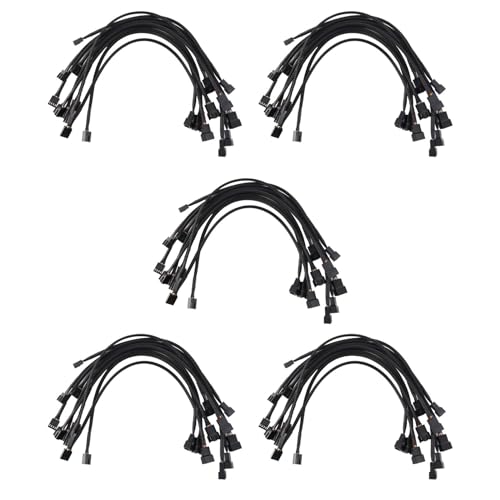 Goufride 50 Stück 4 Pin PWM LüFter Verlängerung Strom Kabel Anschluss GehäUse Stecker Buchse Verlängerung Kabel Kompatibel mit 4 Pin / 3 Pin LüFter Goufride 50 Stück 4 Pin PWM LüFter Verlängerung Strom Kabel Anschluss GehäUse Stecker Buchse Verlängerung Kabel Kompatibel mit 4 Pin / 3 Pin LüFter von Goufride