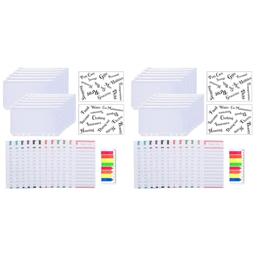 Goufride 54 Pack A6 Binder Sets A6 Binder ReißVerschluss Kosten Budget Blätter Geld Umschlag Etiketten Aufkleber Neon Seite Goufride 54 Pack A6 Binder Sets A6 Binder ReißVerschluss Kosten Budget Blätter Geld Umschlag Etiketten Aufkleber Neon Seite von Goufride