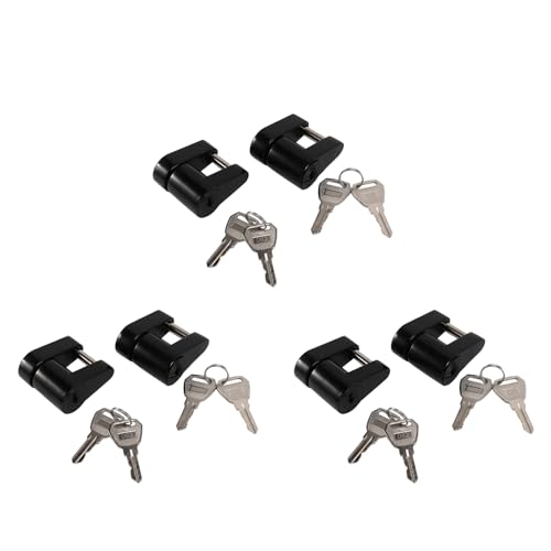 Goufride 6 Set Anhängerkupplung Kupplung Anhängerkupplung Vorhängeschloss 1/4 Kupplungsstift 3/4 Kupplungsspanne für -Anhänger RV Boot von Goufride