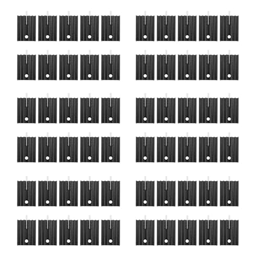 Goufride 60 Stueck 21x15x11mm Schwarz Aluminium Kuehlkoerper Fuer TO-220 MOSFET-Transistoren Goufride 60 Stueck 21x15x11mm Schwarz Aluminium Kuehlkoerper Fuer TO-220 MOSFET-Transistoren von Goufride