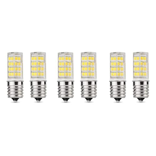 Goufride 6Er-Pack Dimmbare 4-W-LED-E17-Mikrowellenlampe, Tageslicht 6000 K, 40-W-HalogenäQuivalentlicht, Keramik-E17-LED-Lampe Goufride 6Er-Pack Dimmbare 4-W-LED-E17-Mikrowellenlampe, Tageslicht 6000 K, 40-W-HalogenäQuivalentlicht, Keramik-E17-LED-Lampe von Goufride
