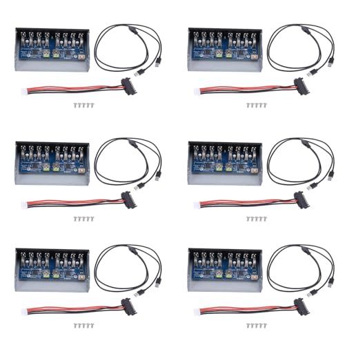 Goufride 6X 19 Poliger USB 3.0-Hub mit 8 AnschlüSsen 5,25 CD ROM Laufwerk Schacht CD ROM Vorderseite für Computer GehäUse von Goufride