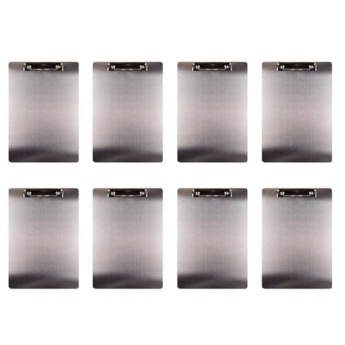 Goufride 8X Metall Zwischenablage Ordner A4 Rostfreier Stahl Clip Board Rechnung Lagerung Ordner Schreiben Datei Board Menü Schiene für Unternehmen von Goufride