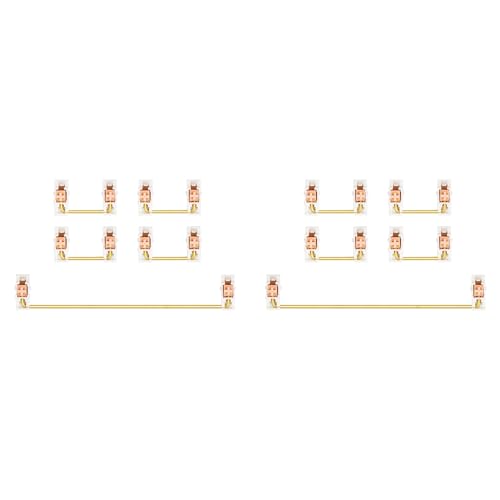 Goufride Gold ÜBerzogen, Platten Montierter Stabilisator für die Benutzerdefinierte Mechanische Tastatur 2U 6,25U (2+8, Rosa) von Goufride