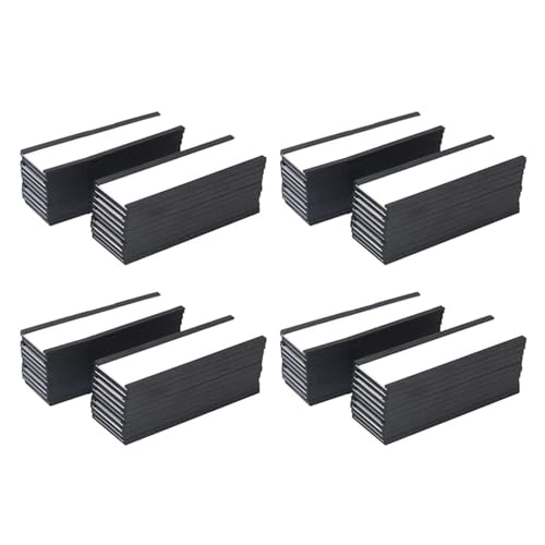 Goufride Magnetischer Etikettenhalter, 4 X 1,57, 80 Packungen, C-Kanal, WeißE Papierkarten, Schutzfolie, Starker Magnet, Schmutzfrei, Abnehmbar von Goufride