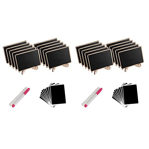 Goufride Mini Chalkboard Label, 20 Pack Gerahmte Staffelei Ständer Tafel für Buffet Essen, Hochzeit Tisch Karten von Goufride