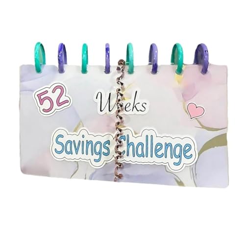 Goufride Savings Challenge Wiederverwendbares Haushaltsbuch 52 Wochen mit Geldumschlägen Buchumschlag von Goufride
