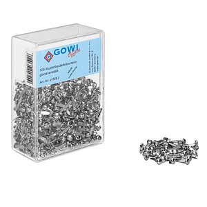 1.000 Gowi Musterbeutelklammern Rundkopf von Gowi