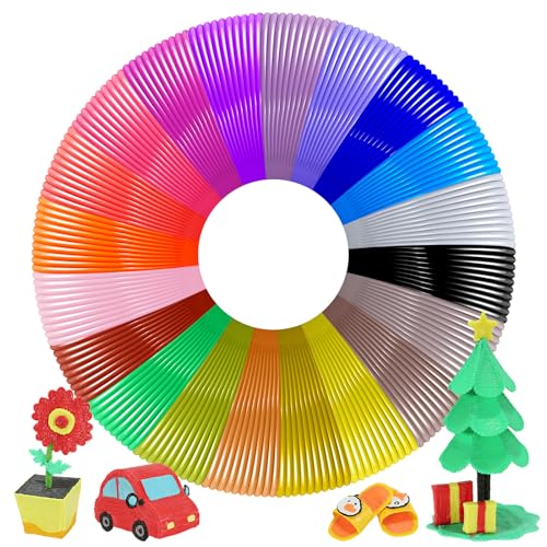 3D Stift Filament 1,75 mm PLA 200m 20 Farben 10 Meter 3D Druck Stift PLA Filament 1.75mm für 3D-Stift und 3D-Druckstift Geeignet für alle Hochtemperatur-Druckstifte von Gowkeey