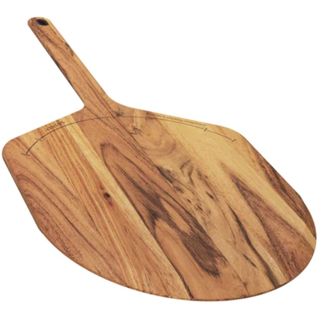 Akazienholz Pizzaschieber & Servierbrett M, 12", Schneidebrett von Gozney