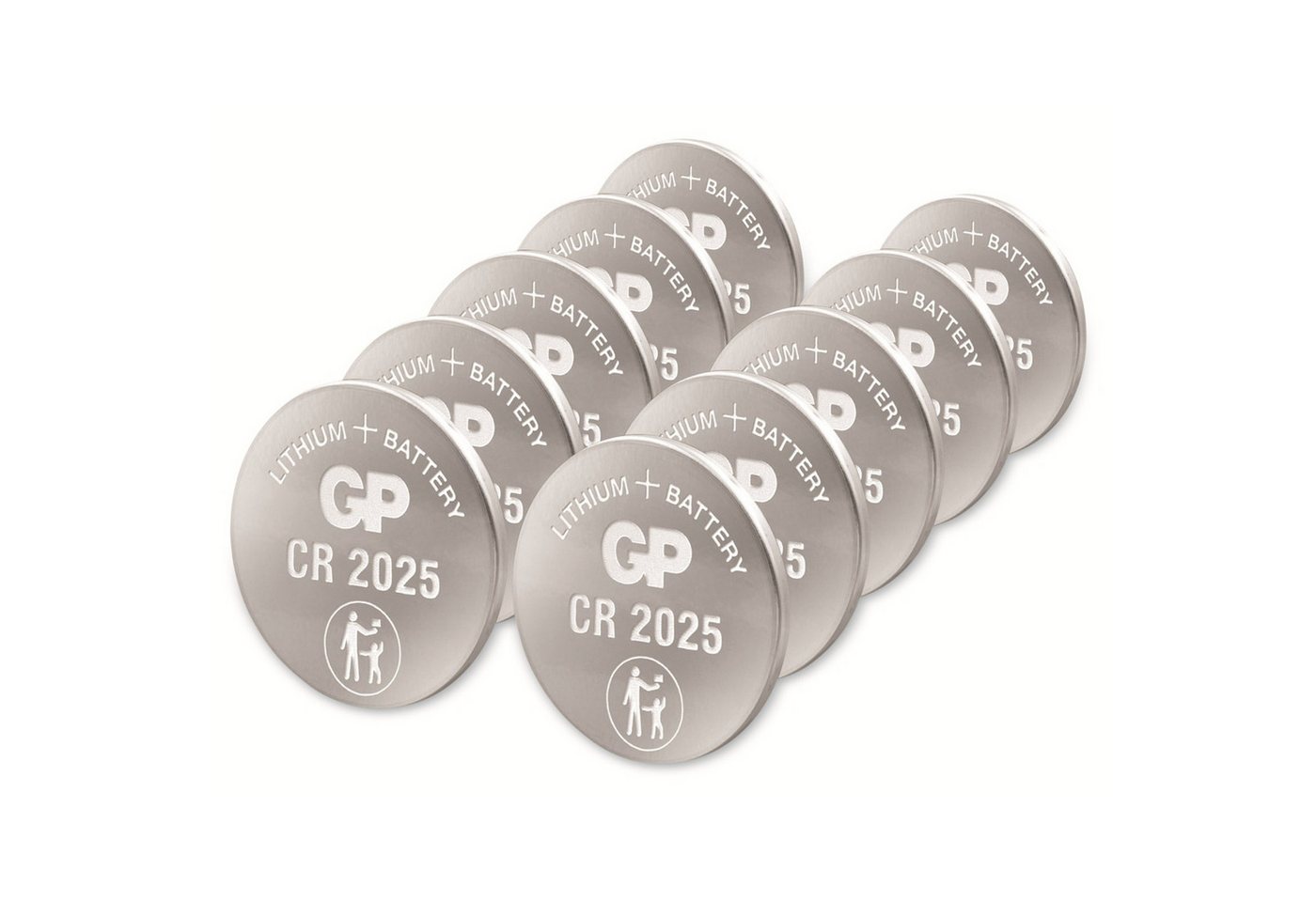 Gp GP Lithium-Knopfzelle CR2025, 3V, 10 Stück Batterie Gp GP Lithium-Knopfzelle CR2025, 3V, 10 Stück Batterie von Gp