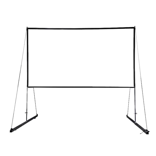 Leinwand mit Stativ Tragbar Projektor 150 Zoll Bildseitenverhältnis 16:9 4K HD Projektion Leicht und Kompakt mit Tragetasche für Home Party Theater Nächte Leinwand mit Stativ Tragbar Projektor 150 Zoll Bildseitenverhältnis 16:9 4K HD Projektion Leicht und Kompakt mit Tragetasche für Home Party Theater Nächte von Gqouur