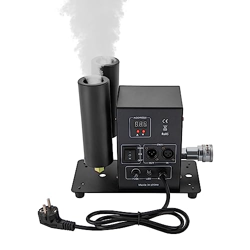 Nebelmaschine CO2 Rauchmaschinen Doppelrohr Sprühhöhe 6-8m Sprühbreite 2-6m Tragbar Fog Machine mit 5M Schlauch für Bühne Hochzeit Bar Musikperformance von Gqouur