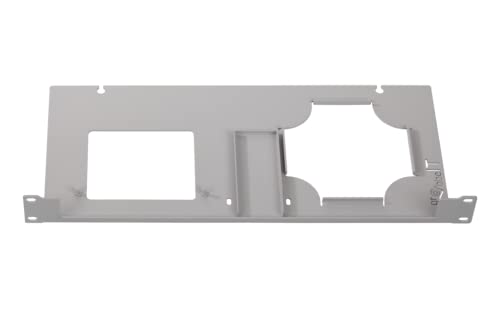 GrabbeIT Halterung für Netzwerkschrank DrayTek Vigor 167/166/165 - Ubiquiti Unifi Cloud Key Gen1/Gen2 - Ubiquiti Unifi Security Gateway (USG) auf Einer Höheneinheit - 2mm gestrahlter Edelstahl von GrabbeIT