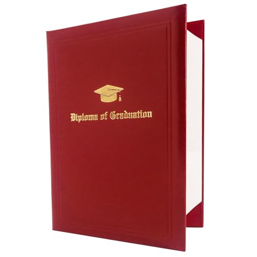 GraduatePro A4 Urkundenmappe Absolvent Zertifikat Halter Schutzhülle Pappe Diplom Dokument Cover Kastanienbraun von GraduatePro