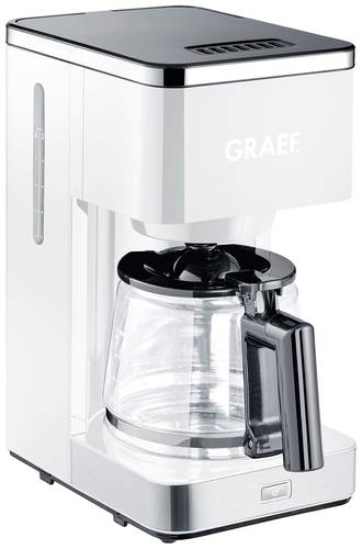 Graef FK 401 Kaffeemaschine Weiß Fassungsvermögen Tassen=10 Glaskanne, Warmhaltefunktion von Graef
