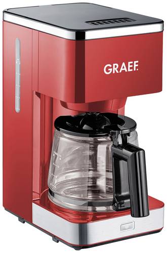 Graef FK 403 Kaffeemaschine Rot Fassungsvermögen Tassen=10 Glaskanne, Warmhaltefunktion von Graef