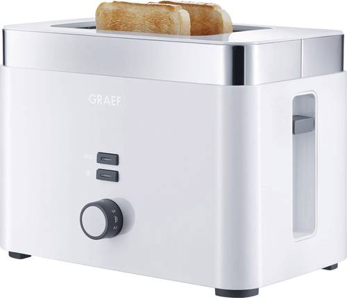 Graef TO61EU Toaster mit Brötchenaufsatz Weiß, Edelstahl von Graef