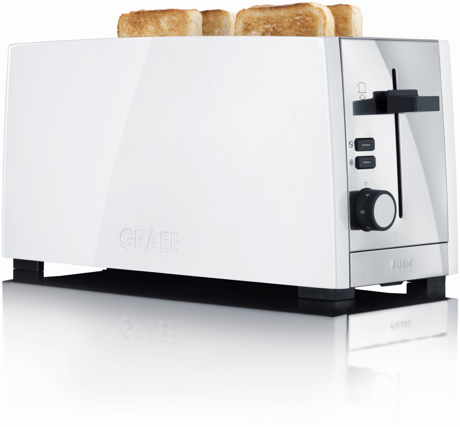 TO 101 Doppelschlitz-Toaster weiß TO 101 Doppelschlitz-Toaster weiß von Graef