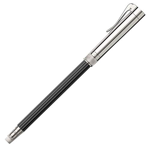 Graf von Faber-Castell 118568 - Perfekter Bleistift mit Verlängerer, Spitzer und Radiergummi, platiniert, Schwarz von Graf von Faber-Castell
