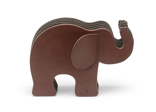 Graf von Faber-Castell 118721 - Stiftehalter Elefant aus Leder, mit 12 Buntstifte Polychromos von Graf von Faber-Castell