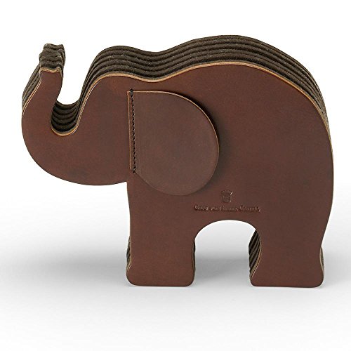 Graf von Faber-Castell 118722 - Stiftehalter Elefant aus Leder, mit 12 Buntstifte Polychromos von Graf von Faber-Castell