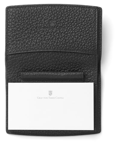 Graf von Faber-Castell 118759 - Notizblock Etui Cashmere, Schwarz, mit Notizblock, Stiftschlaufe und Fächer von Graf von Faber-Castell