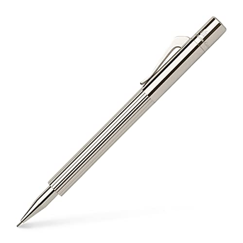 Graf von Faber-Castell 138010 - Taschendrehbleistift Pocket Pen Taschendrehbleistift platiniert Metallschaft kanneliert, silber, 1 Stück von Graf von Faber-Castell
