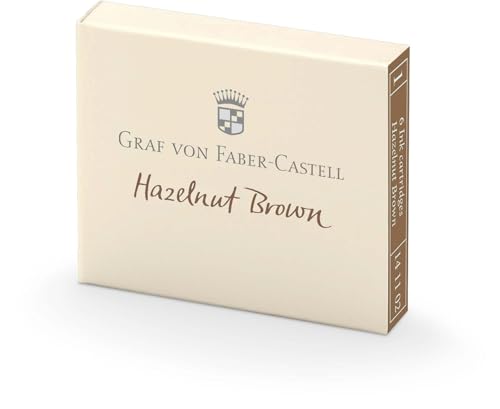 Graf von Faber-Castell 141102 Tintenpatronen, haselnuss braun von Graf von Faber-Castell