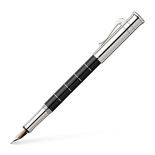 Graf von Faber-Castell 145770 - Füllfederhalter Classic Anello, Schwarz, Federbreite M, 1 Stück von Graf von Faber-Castell