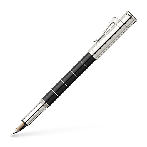 Graf von Faber-Castell 145773 - Füllfederhalter Classic Anello, Schwarz, Federbreite B, 1 Stück Feder: B von Graf von Faber-Castell