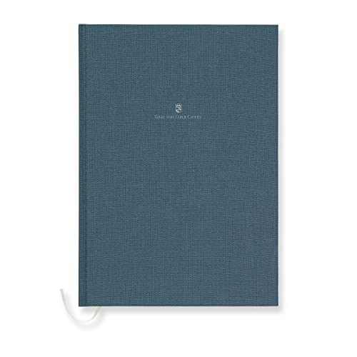 Graf von Faber-Castell 188635 - Notizbuch mit Leineneinband blau, DIN A4, 160 Seiten 100 g/m² Papier von Graf von Faber-Castell