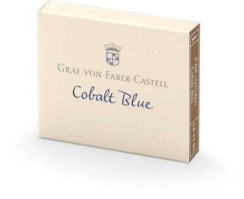 Graf von Faber-Castell Tintenpatronen – Carbon-Schwarz (6 Stück) Ink Cartridges Cobalt Blue (Pack of 6) von Graf von Faber-Castell