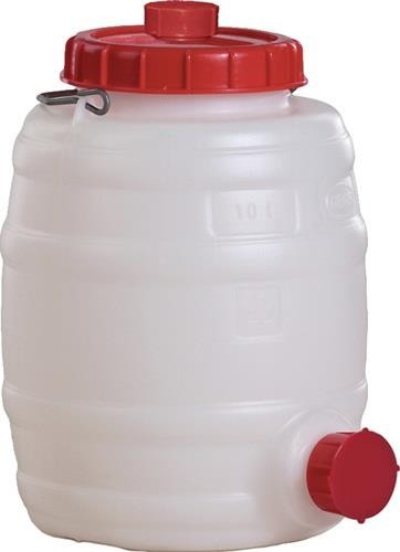 Graf Fass 10l PE weiß 1 Tragebügel Einfüllöffnung-D.120mm 825050 von Graf