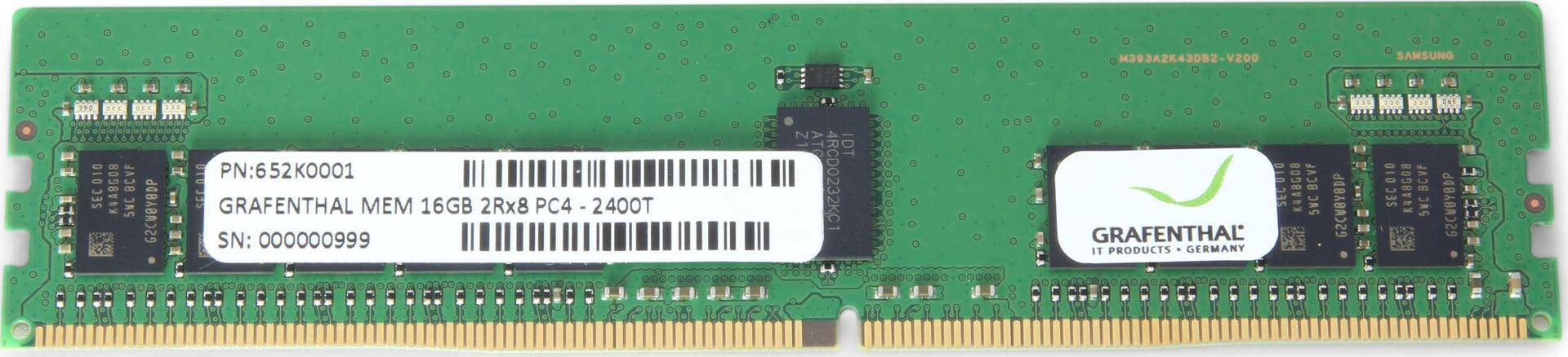 GRAFENTHAL 652K0005 Speichermodul 16 GB 1 x 16 GB DDR4 2933 MHz ECC (652K0005) von Grafenthal