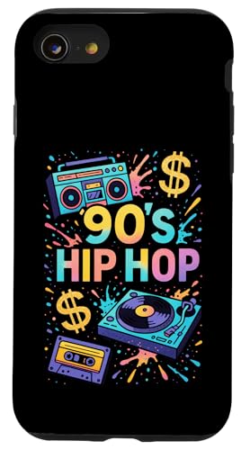 90's Hip Hop - 90s Hiphop Retro Cassette Vinyl Hülle für iPhone SE (2020) / 7 / 8 von Graffiti Boombox 1990s Old School