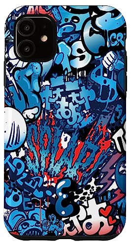 Hülle für iPhone 11 Blaue Graffiti-Kunst-Handyhülle Hülle für iPhone 11 Blaue Graffiti-Kunst-Handyhülle von Graffiti Phone Case by Bronson Summers