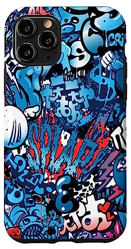 Hülle für iPhone 11 Pro Blaue Graffiti-Kunst-Handyhülle Hülle für iPhone 11 Pro Blaue Graffiti-Kunst-Handyhülle von Graffiti Phone Case by Bronson Summers