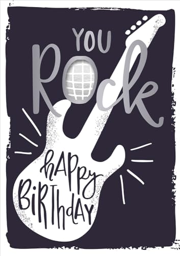 GRAFIK WERKSTATT Das Original Glückwunschkarte Geburtstag, Musikkarte mit Sound, Song "We will rock you (Modell sortiert) von Grafik-Werkstatt