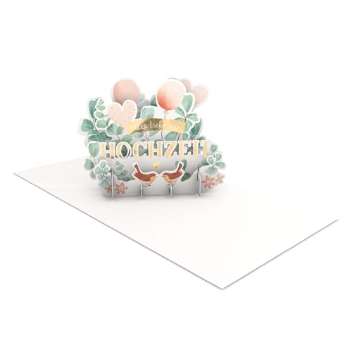 Grafik Werkstatt |Pretty Pop-Up Karte | dreidimensional | Alles Liebe zur Hochzeit von Grafik-Werkstatt