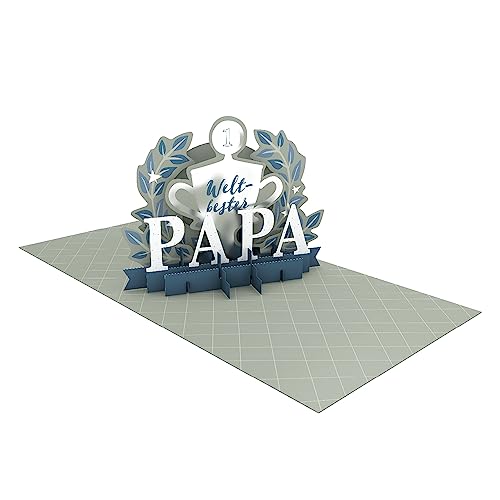 Grafik Werkstatt |Pretty Pop-Up Karte | dreidimensional |Weltbester Papa von Grafik-Werkstatt