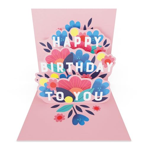 Grafik-Werkstatt |Pretty Pop-Up Mini-Karte | dreidimensional | Geburtstag | Flowers von Grafik-Werkstatt
