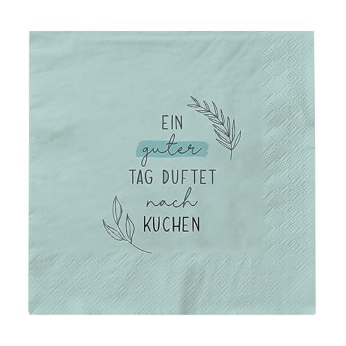 Grafik Werkstatt Servietten mit Spruch groß | 20 Stück | 16,5 x 16,5 cm | bunt | Ein guter Tag von Grafik-Werkstatt