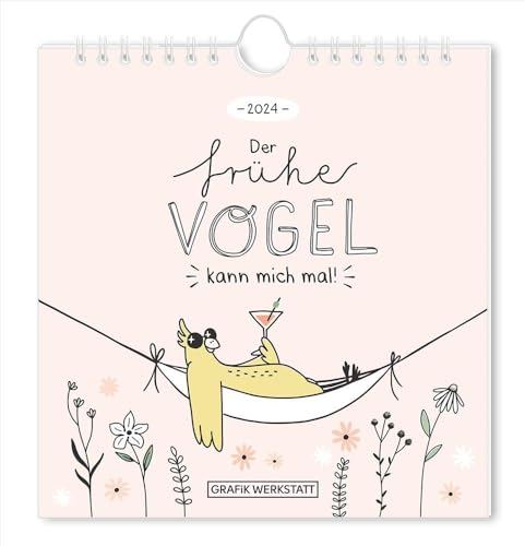 Postkartenkalender 2024 Der frühe Vogel: Postkartenkalender von Grafik-Werkstatt
