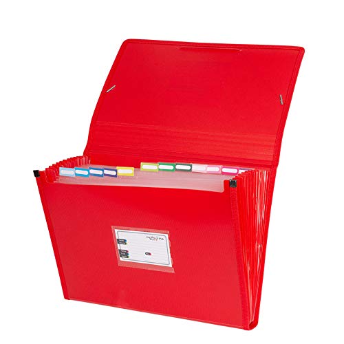 Grafoplás 02963051-carpeta Organizer, Foolscap, Rot von Grafoplás